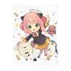 Spy X Family Flannel Throw Blankets Cartoon Kawaii Anya Anime Blanket for Bedding Travel Lightweight Bedding Throws