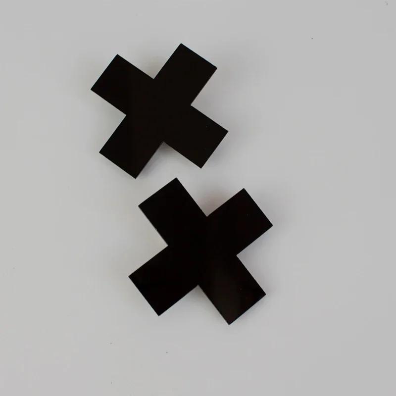 1/6pcs Y2K Red Cross Hair Clips for Women Girls Trendy Hair Accessories Hiphop Punk Barrettes Hair Pins Hairwear for Cool Girls