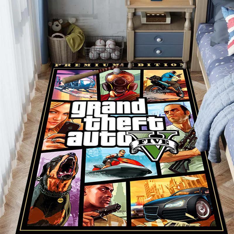 Grand Theft Auto V: Приключения ковровые напольные коврики Декор для дома Украшение для общежития Подушка для офисного кресла Искусство