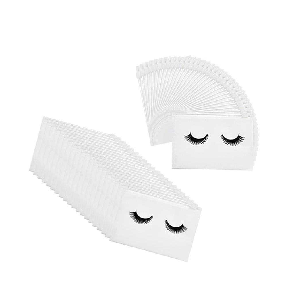 Stylish 50 Count Lash Bags Cute Eyelash Makeup Bags with Zipper