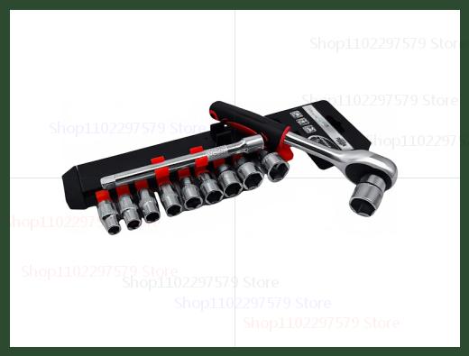 12-piece ratchet vehicle tool set socket wrench combined with multi-functional repair dimensions 4mm-24mm sleeve