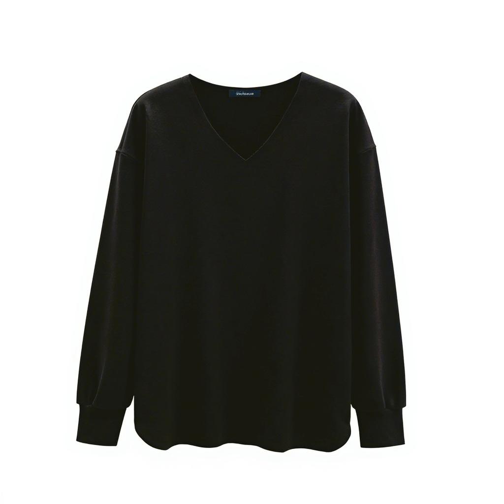 Women's Fashion Solid Colour Long Sleeve Fleece Thickened Top