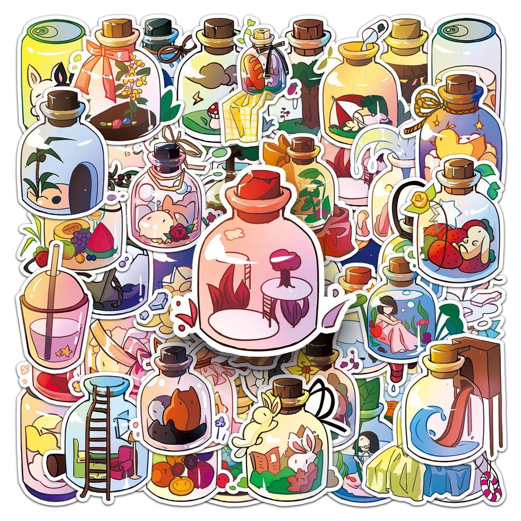 50 Original Graffiti Art Stickers: Waterproof Decor for Journals, Water Bottles, and Suitcases