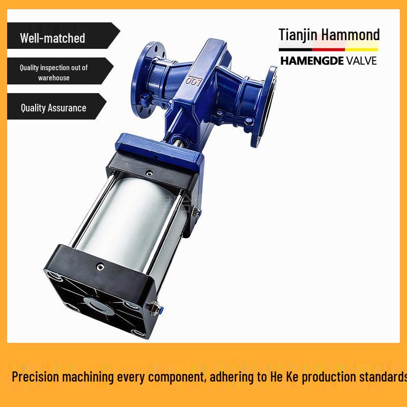 Hammond GJ641X-10L Pneumatic Flange Clamp Valve: Normally Closed Rubber Hose Slurry Discharge Valve