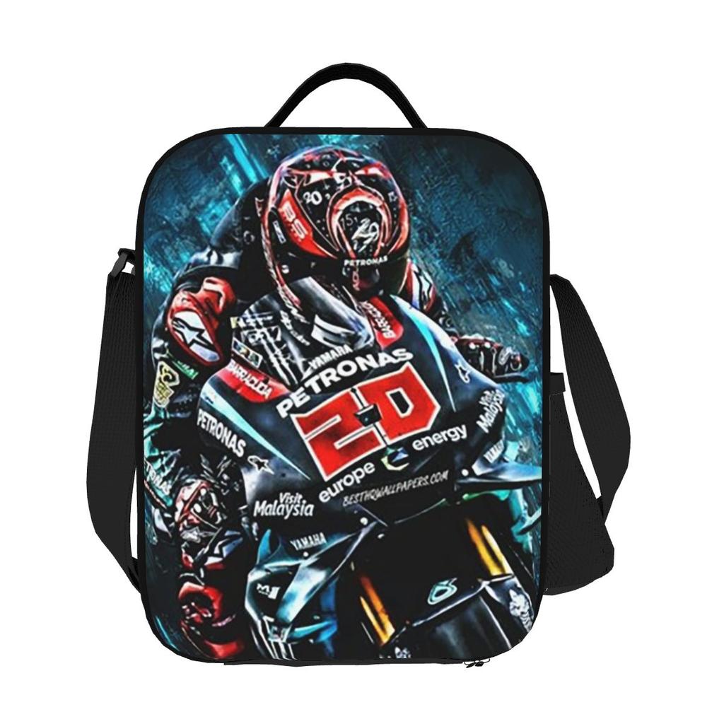 Fabio Quartararo French Motorcycle Racer Insulated Lunch Bag for Women Children Portable Food Boxes Thermal Lunch Box Tote
