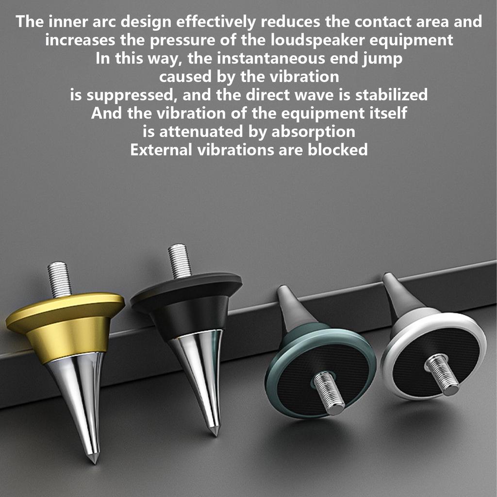 Aluminium-Lautsprecher-Spikes-Füße für verbesserte HiFi-Sound-Leistungen Vibrationsreduzierung Lautsprecher-Vibrationsdämpfer
