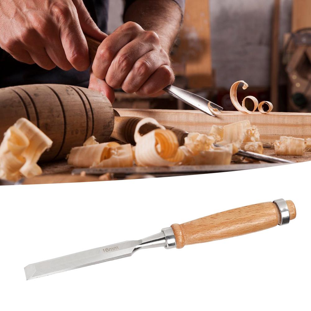 

Плоское зубило Деревообрабатывающий инструмент Деревянная ручка Ручные инструменты Прочный аппаратный аксессуар Cr V 16мм