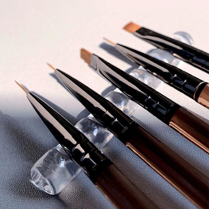 5 Grids Acrylic Nail Art Brush Rack Shelf Painting Pen Rest Holder Stand Colorful Uv Gel Brush Display Holder Manicure Salon