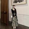2026 Gradient Patchwork Schlankmachendes Langes Kleid - Frühling/Herbst Chinesischer Stil