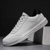 YRZL White Leather Women's Shoes Casual Men's Shoes Fashion Sneakers Mens Flat Shoes Comfortable Vulcanized Non-slip Board Shoe