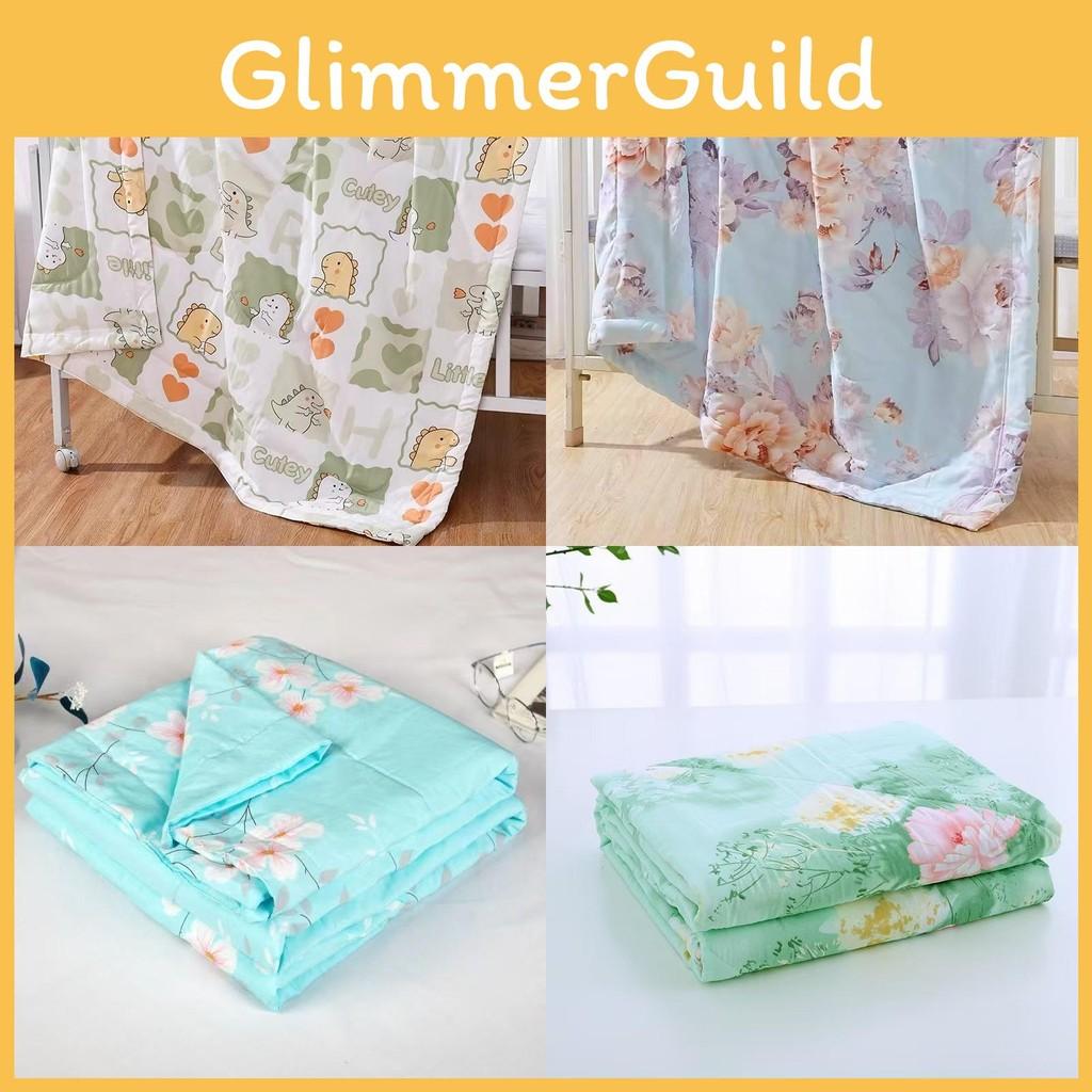 Quilt Printing Flower Cotton Summer Bedding With Breathable Fabric Bedroom For