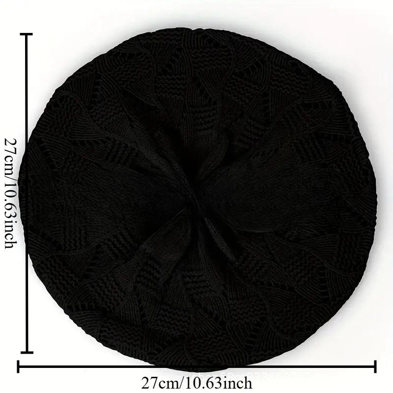 1Pcs Knitted Beret Women's Solid Color French Artist Casual Brimless Autumn Fashion Warm Atmosphere Literature and Art