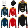 Women Ringmaster Costume Showman Cosplay Tassel Victorian Jacket with Hat Gloves Stage Shows