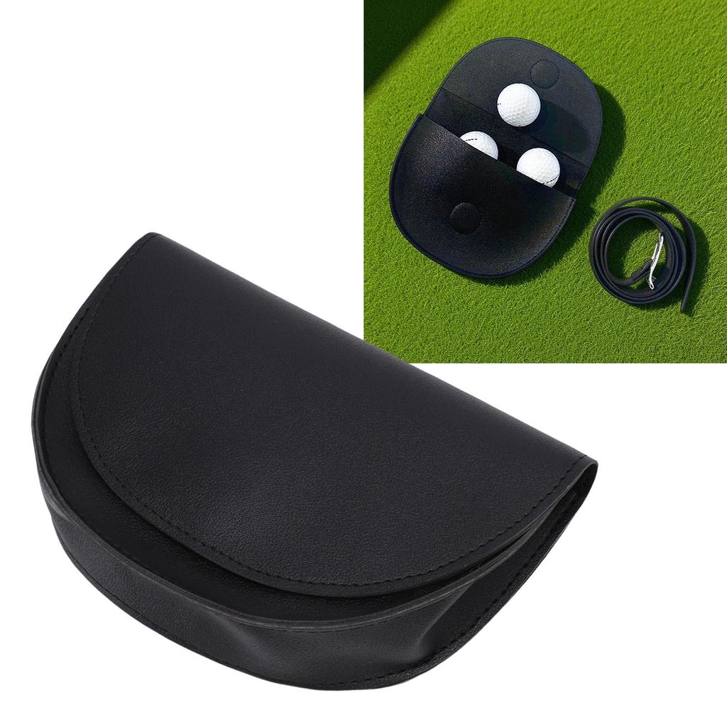 Rangefinder Waist Bag Stylish PU Leather Rangefinder Carrying Case with Belt for Balls Accessories