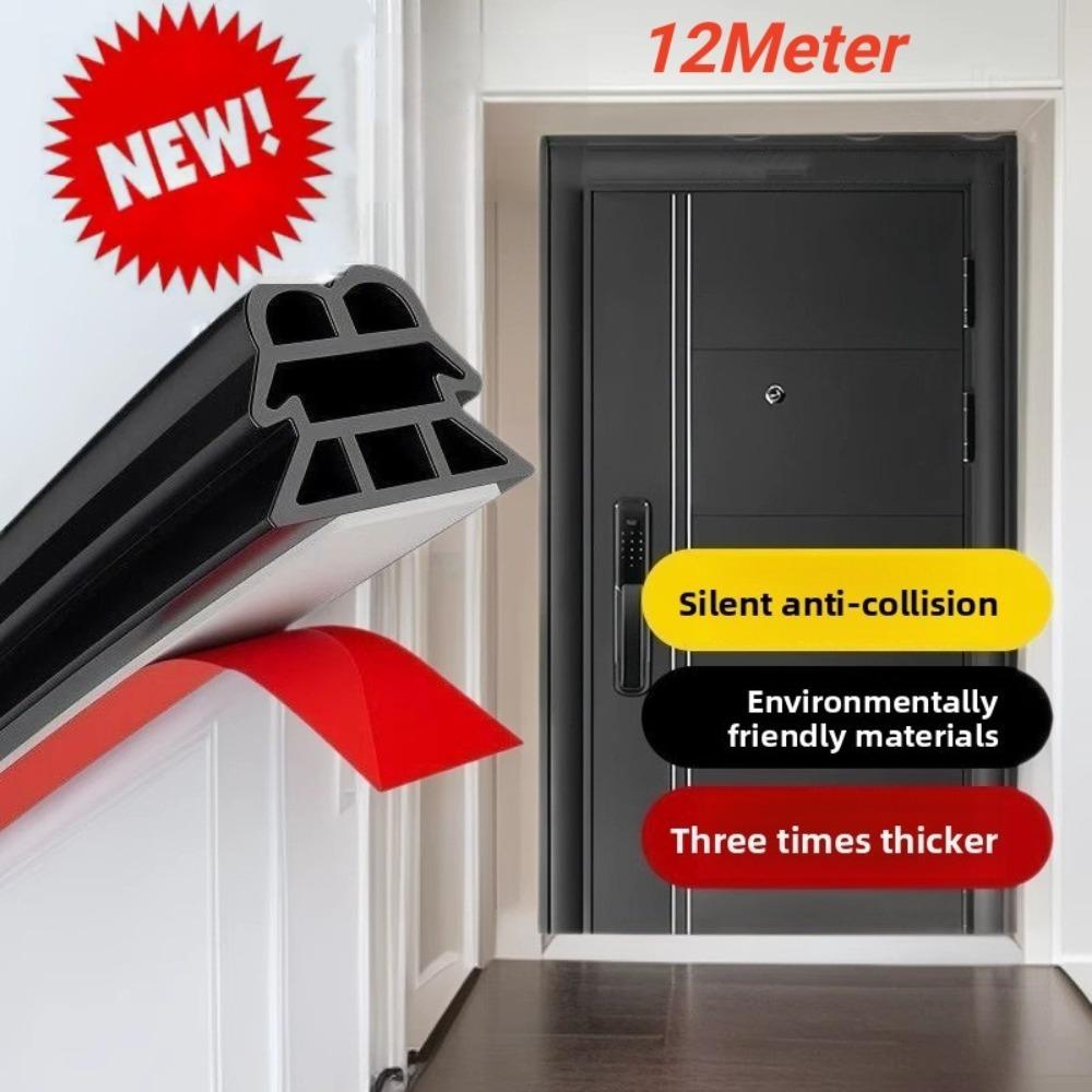 

1M-12M Home Door Sealing Seal Strip Weather Stripping Strip for Door Sealing Gap Filler Noise Blocker Foam Windproof Tape 1M золотий