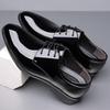 2025 Spring Men's Large Size Formal Black Leather British Business Wedding Shoes