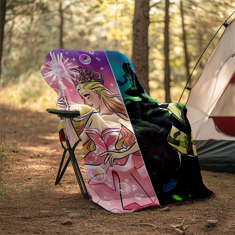 1pc The Wizard of Oz2 Theme Blanket - Digital Print, Polyester, Cozy for All Seasons, Perfect for Outdoor, Camping, and Travel