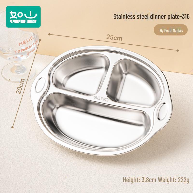 

Rushan 316L нержавеющая сталь раздельная тарелка для детей - детская посуда для пищевых продуктов