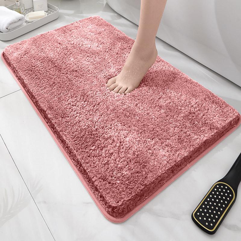Thickened U-Shaped Non-Slip Absorbent Toilet Mat - Dirt-Resistant Bathroom and Bedside Carpet