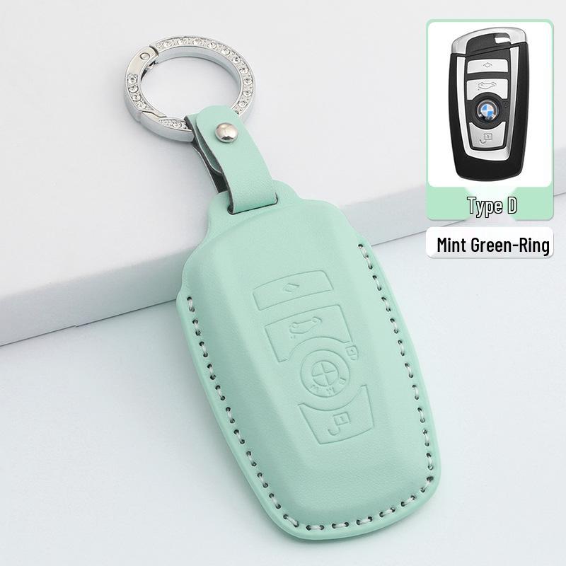 Housse en Cuir pour Clé à Lame BMW Série 5, Série 3, X3, X1, X5, X6 avec Boucle