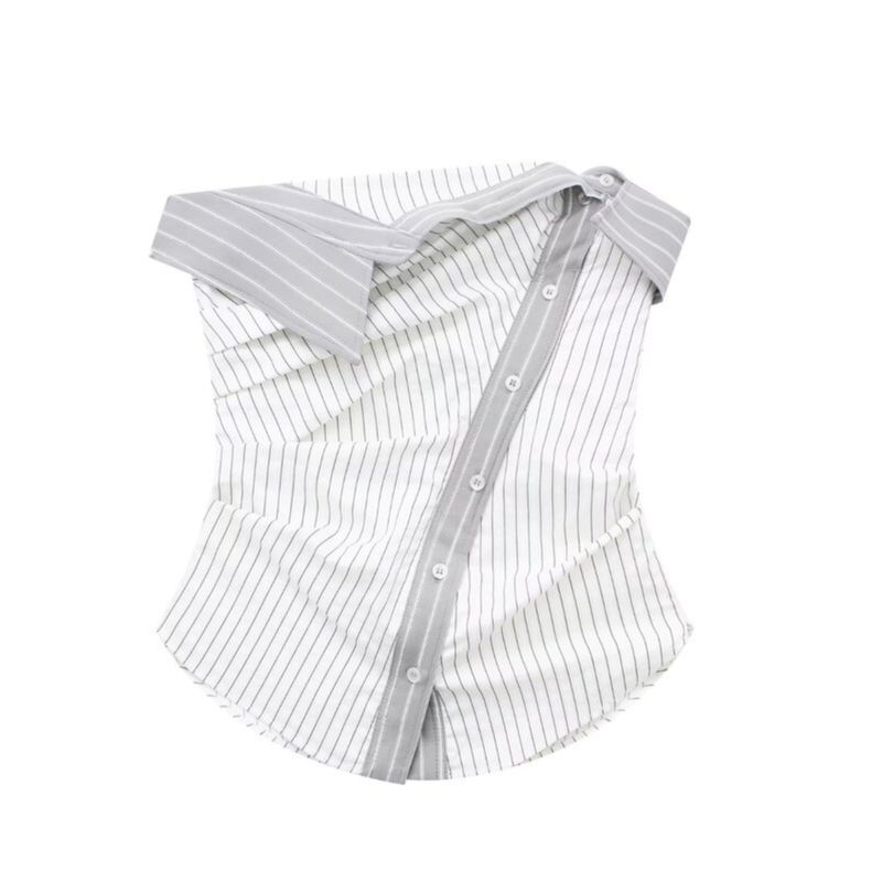 Fashion Style 2024 Spring/Summer New Arrival Silm All-Matching Striped Tube Top Tops Sleeveless Shirt 3067023 064