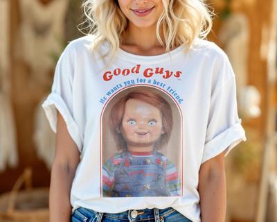 Good Guys Doll T-Shirt – Horror Movie Inspired Chucky Graphic Tee A215