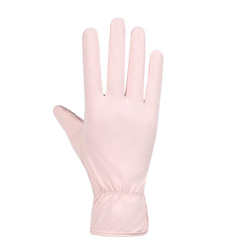 Sunscreen Gloves for Women In Summer Outdoor Cycling and Driving Sunshade Cool Breathable Thin Full Finger Touch Screen Gloves