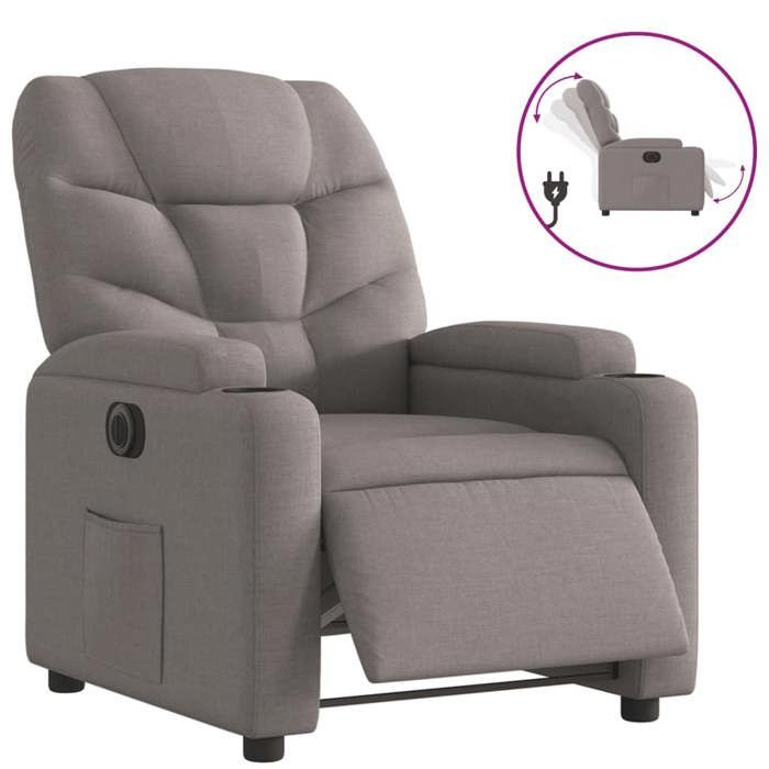 VidaXL Electric Recliner, Relaxation Chair with Adjustable Backrest and Footrest, Living Room Seat, Modern, 3204580