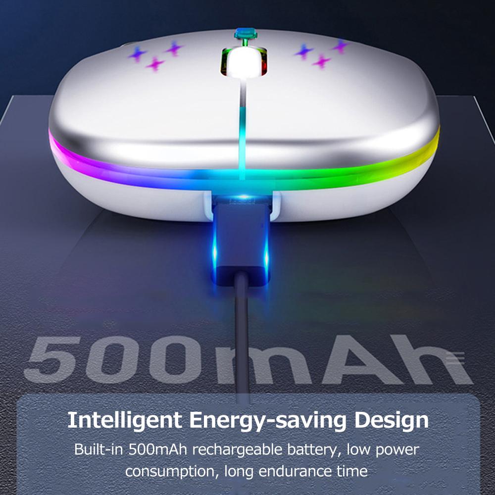 Ratón óptico inalámbrico 2,4G+BT3.0+BT5.2 Ratón ergonómico de 3 modos Batería recargable incorporada de 500 mAh