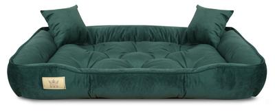 Dog Bed, Playpen, 115x95 Cm, Dark Green Velvet