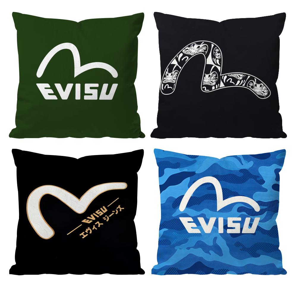 E-Evisu Feans Cushion Cover Pattern Printed Pillowcase For Living Room Sofa Cushion Cover & Bedroom Decor