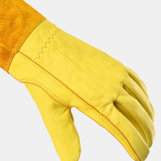 1 Pair Gardening Glove Anti-scratch Effective Faux Leather Practical Heat-resistant Protective Glove for Planting