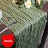 Bohemian Crinkled Cheesecloth Table Runner - Bali Yarn Style for Weddings and Parties