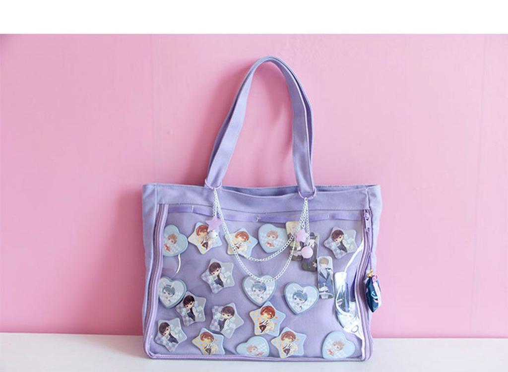 Elegant Japanese Sweet Lolita Harajuku Canvas Handbag For Cosplay Girls Jk Itabag