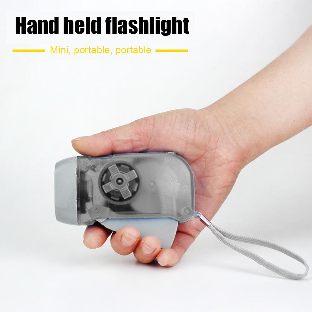 LED Hand Pressing Dynamo Flashlight Waterproof Torch Lamp for Outdoor Camping Hunting Mini Flashlight for Emergency