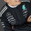 Adidas X Mercedes-Amg Petronas F1 Team Ss25 Zip Fashionable Versatile Comfortable Half-Zip Long Sleeve T-Shirt Men Tops Black JV5745
