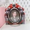 Cute Acrylic Photo Frame Desktop Stand for Idol Polaroids, K-Pop Collectibles, Instax Mini, Fan Photocard Display Holder