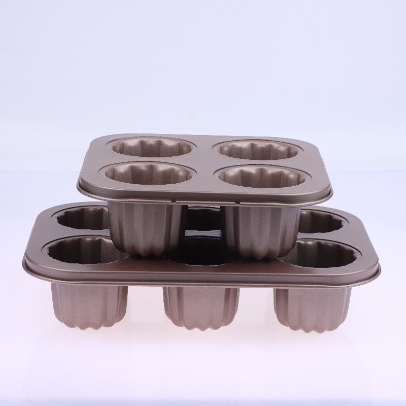 1/4/6/9 Löcher Antihaftform Kuchenform Kleine Muffin Backform Cupcake Kohlenstoffstahl Gebäckform Mini Cupcake Halter