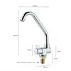 Foldable RV Faucet Rotating Single Handle Deck Wall Mounted RV Kitchen Faucet