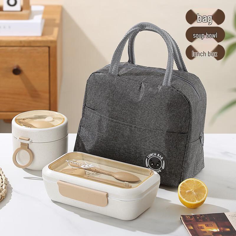 ZISIZ Student Microwaveable Partitioned Bento Box Set