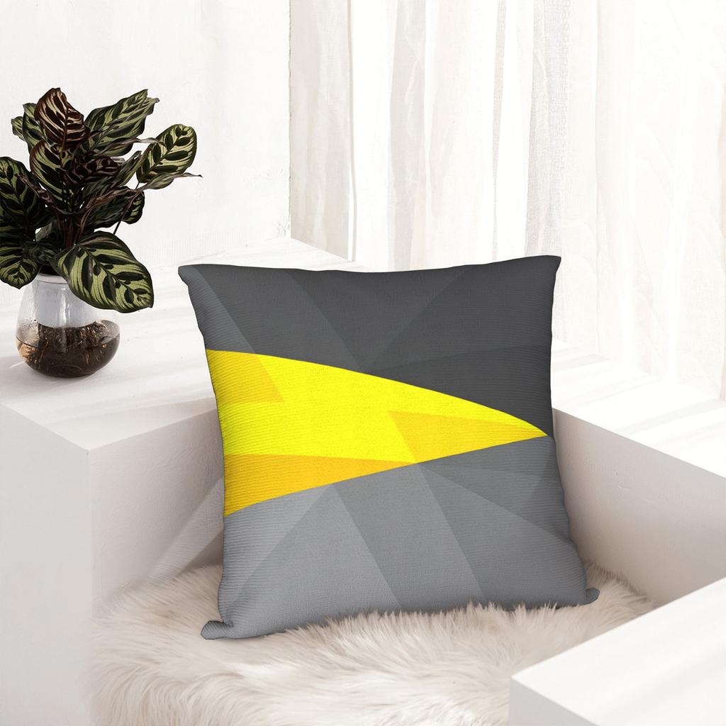 Yellow Grey Geometric Pillowcases Kawaii Pillow Case For Living Room Bed Chair Comfy Pillow Cover