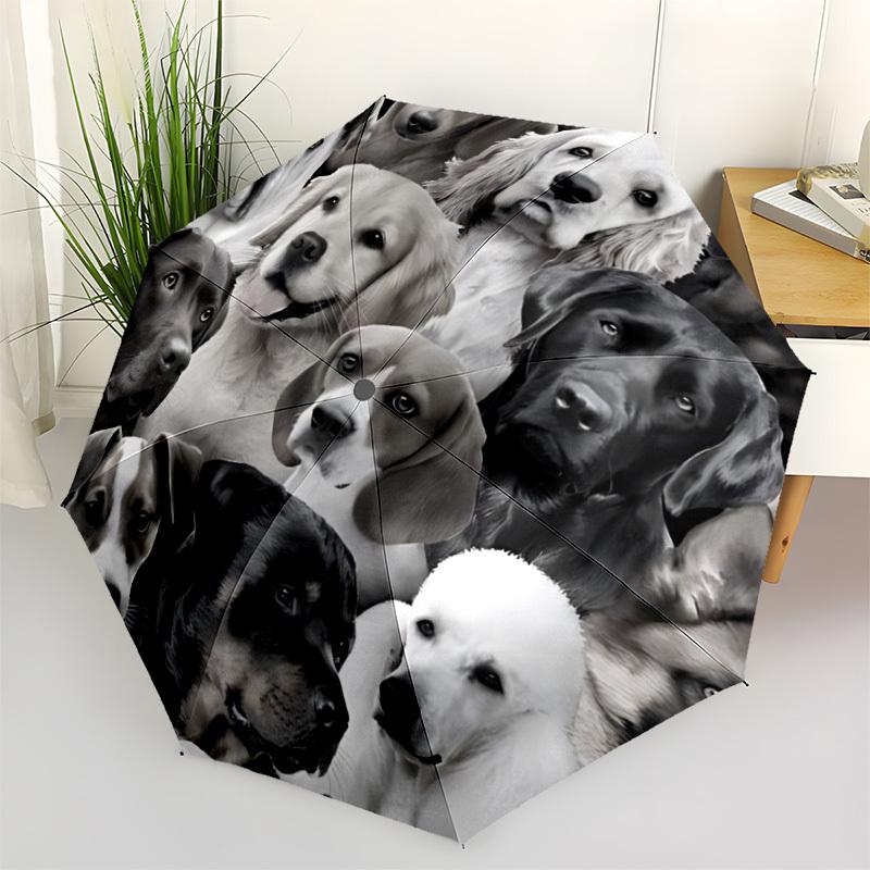 

1pc Dogs Umbrella Portable Folding Umbrella Durable Iron Frame, Suitable for All Seasons Home Travel Outdoor yy260319073