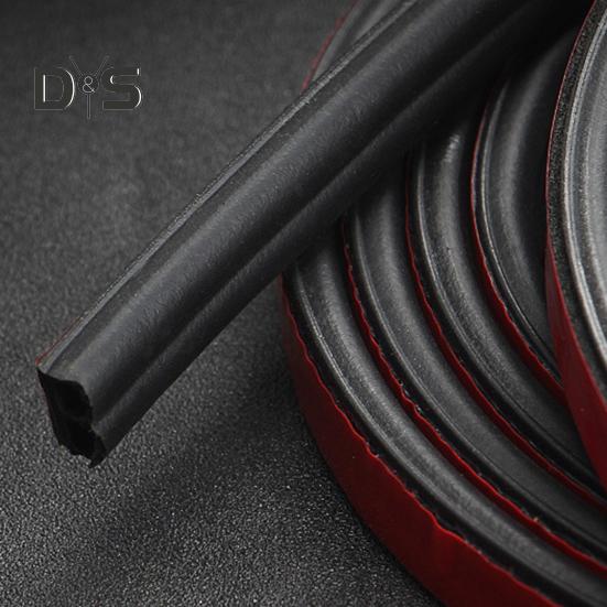 1 Roll Car Door Sealing Strip Noise Reduction Windproof Water-Resistant Self Adhesive Strong Stickiness Easy To Install Auto Door Rubber Seal Strip