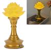 LED Flower Lamp Resin Metal USB Rechargble Buddhistic Lamp Flower Night Light for Display Decoration Faith Supplies