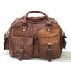 Men's Lightweight Durable Leather Duffel Luggage Overnight Air Cabin Weekend Bag