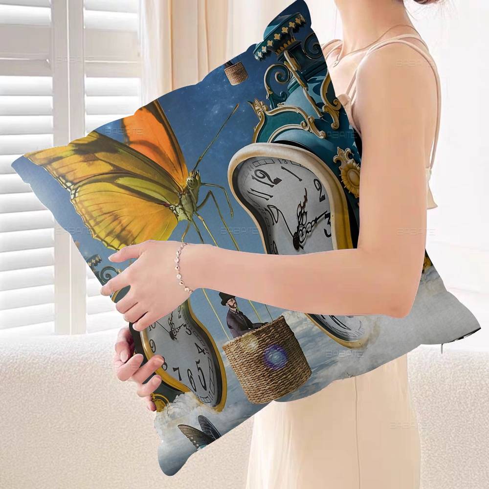 Art Rene Magritte Painter Pillow Cushion Cover Pillowcase Living Room Sofa Home Decor Customized