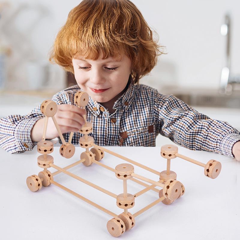 DIY Bead Stringing Tent Castle Building Blocks - Children s Educational Interlocking Toys Lokomu