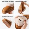 Baumwollpantoffeln mit Keilabsatz für Damen, Herbst und Winter, Plüschisolierung und dicke Sohlen für den Außenbereich, Paar-Baumwollschuhe mit Fell