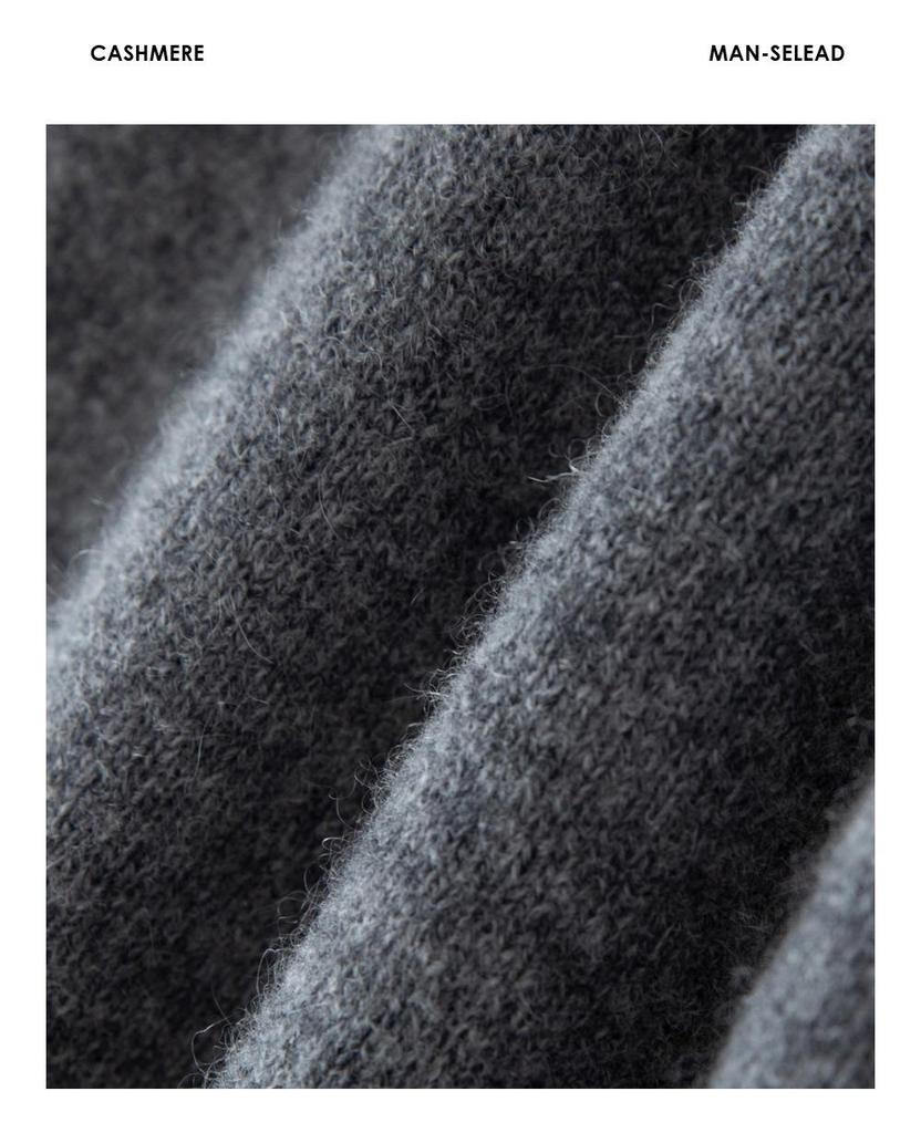 Men's 100% Pure Cashmere V-Neck Cardigan - Soft, Skin-Friendly, Button-Up Knitwear