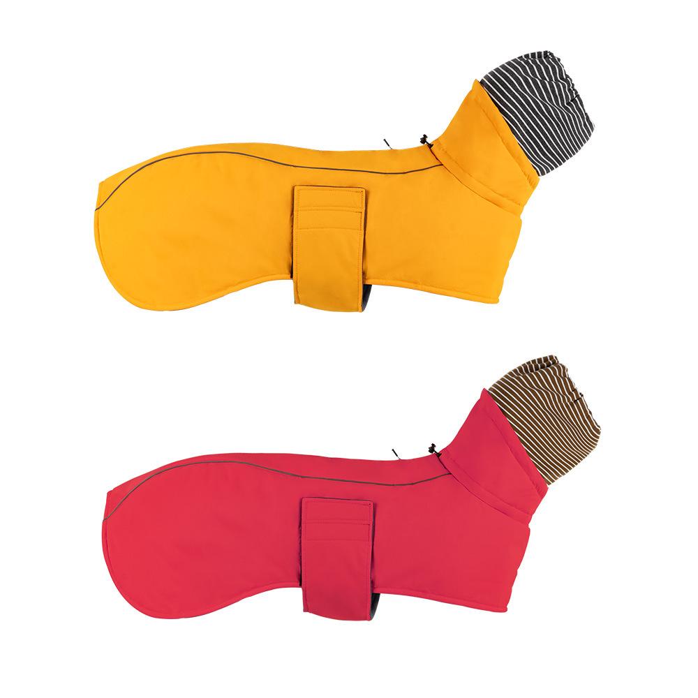 Factory processing customized autumn and winter windproof and warm dog clothes medium and large dog double collar thickened pet clothes